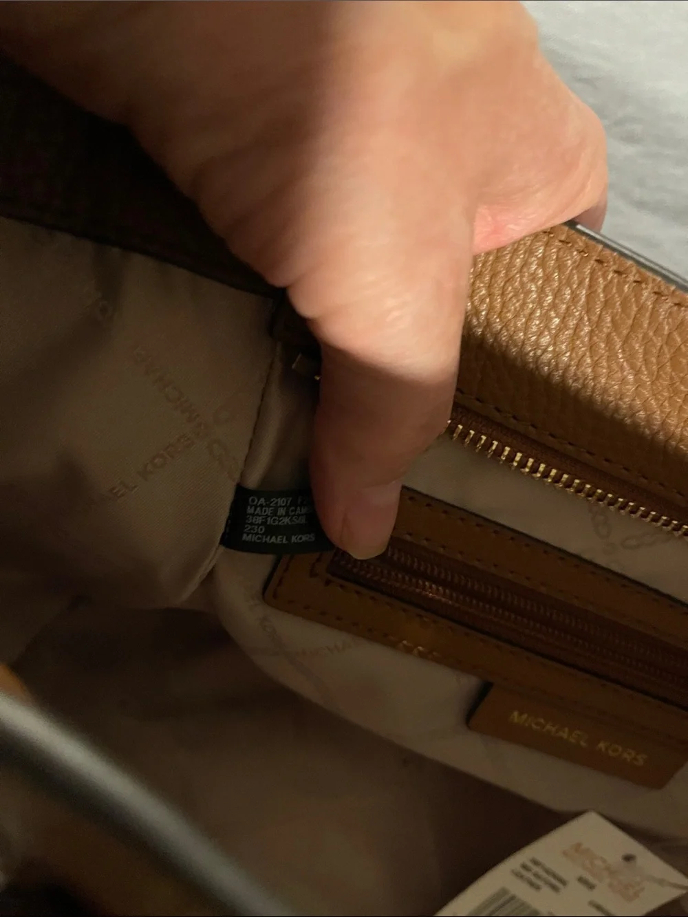 Michael Kors structured leather